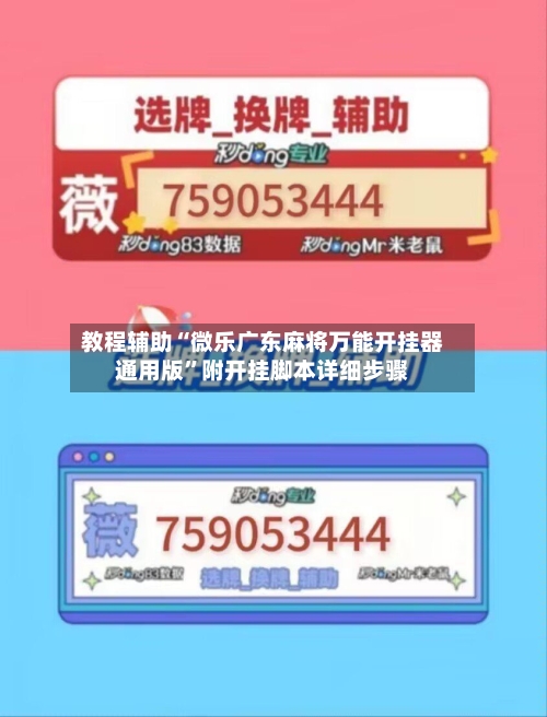 教程辅助“微乐广东麻将万能开挂器通用版	”附开挂脚本详细步骤-第2张图片