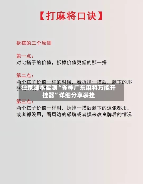 独家脚本实测“雀神广东麻将万能开挂器”详细分享装挂-第2张图片