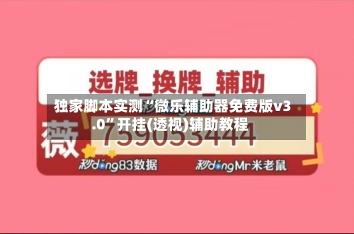 独家脚本实测“微乐辅助器免费版v3.0”开挂(透视)辅助教程-第3张图片