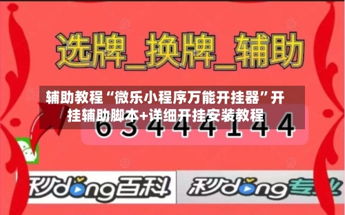 辅助教程“微乐小程序万能开挂器”开挂辅助脚本+详细开挂安装教程-第2张图片