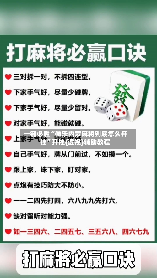 一键必胜“微乐内蒙麻将到底怎么开挂”开挂(透视)辅助教程-第3张图片