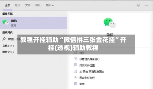 教程开挂辅助“微信拼三张金花挂”开挂(透视)辅助教程-第2张图片