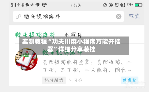 实测教程“功夫川麻小程序万能开挂器	”详细分享装挂-第2张图片