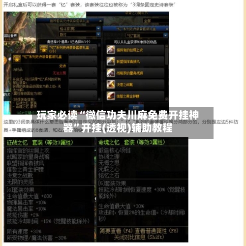 玩家必读“微信功夫川麻免费开挂神器”开挂(透视)辅助教程-第2张图片