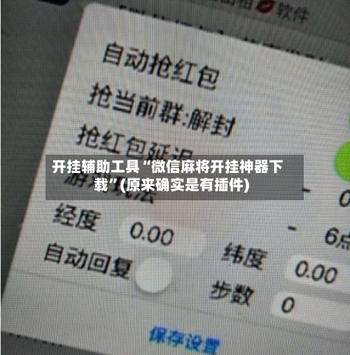 开挂辅助工具“微信麻将开挂神器下载”(原来确实是有插件)-第2张图片