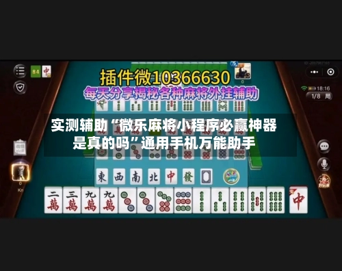 实测辅助“微乐麻将小程序必赢神器是真的吗”通用手机万能助手-第2张图片